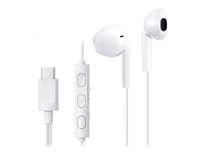 JVC USB-C Bud Type Inner Ear Headphones in White - HA-FR17UC-W