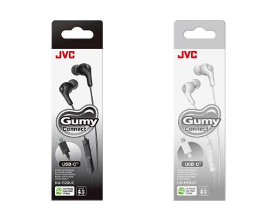 JVC USB-C Gumy Connect Wired Earbuds in Black - HA-FR9UC-B