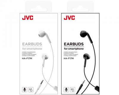 JVC Earbuds for Fashion-Conscious People in Black - HA-F17M-B