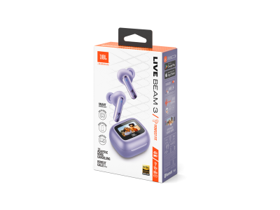 JBL Live Beam 3 True Wireless Noise-Cancelling Earbuds in Silver - JBLLIVEBEAM3SILAM